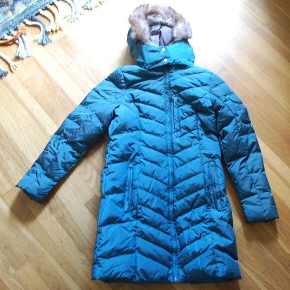 Eddie Bauer 650 Down Parka Coat Long Puffer Fur - Picture 1 of 7
